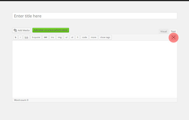 WordPress' distraction-free writing mode WordPress' distraction-free writing mode
